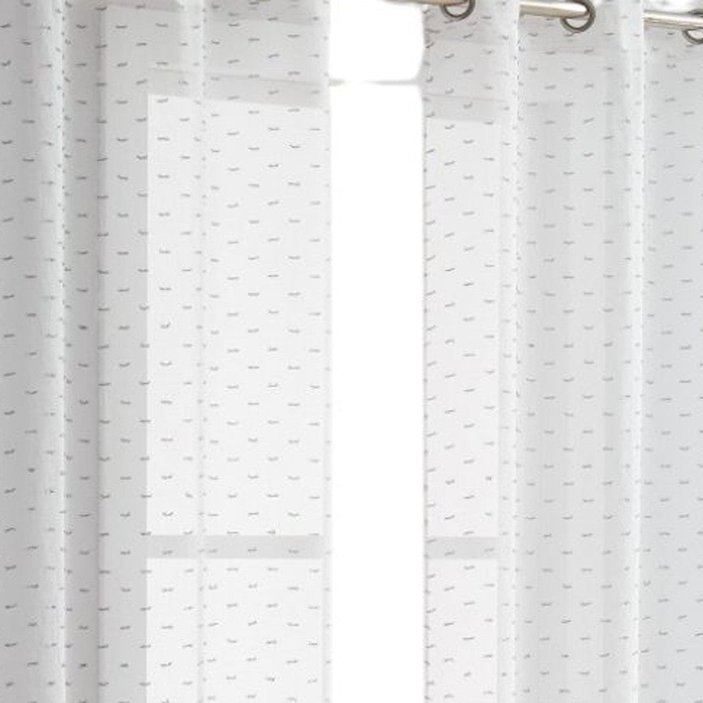 96” Silver Sprinkled Embellishment Window Curtain Panel