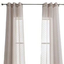84” Tan Ribbon Embellished Window Curtain Panel