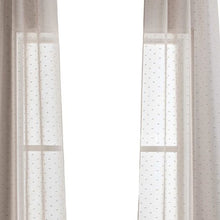 84” Tan Ribbon Embellished Window Curtain Panel