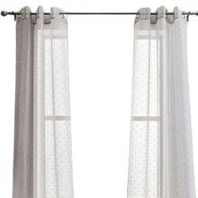 84” Gray Ribbon Embellished Window Curtain Panel