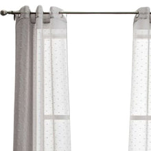 84” Gray Ribbon Embellished Window Curtain Panel