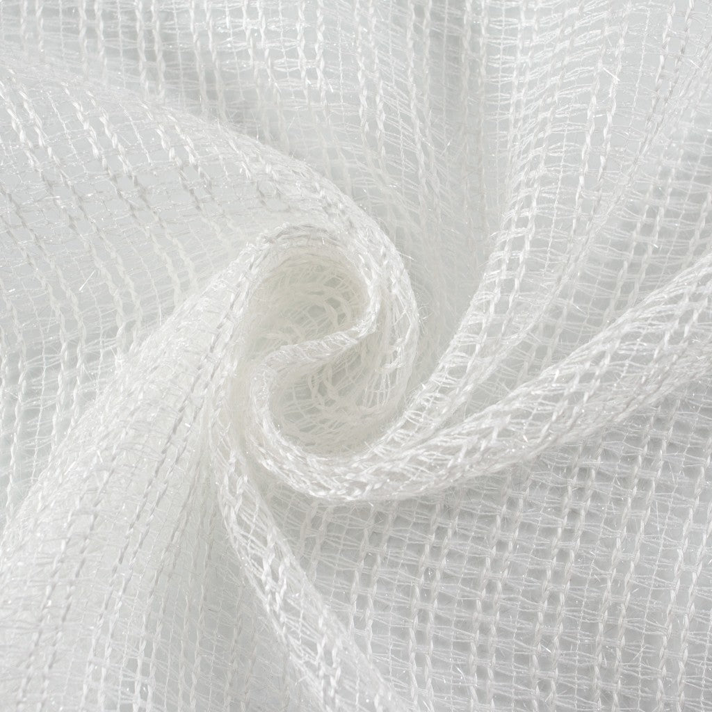 Set of Two 84"  White Mesh Threaded Window Panels