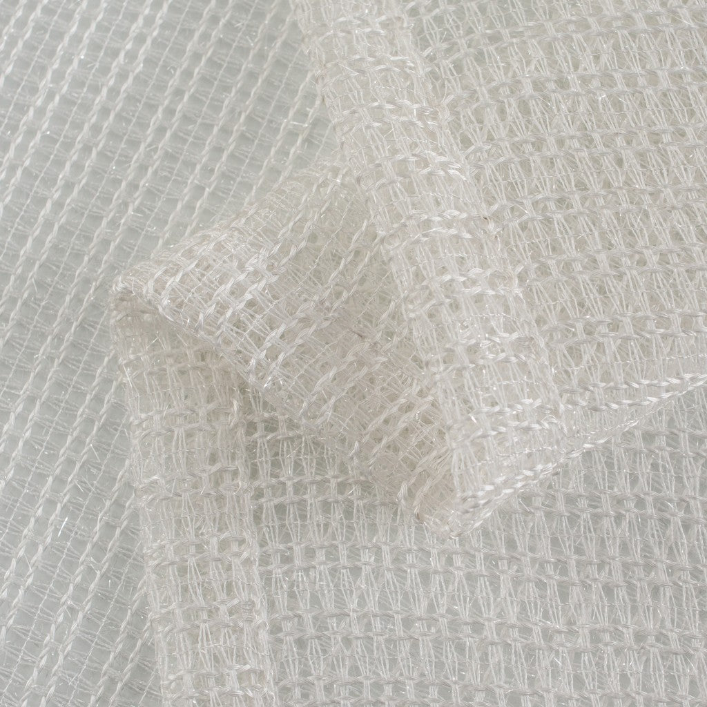 Set of Two 84"  White Mesh Threaded Window Panels