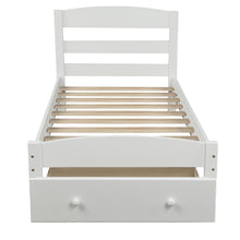 Twin White Upholstered Bed