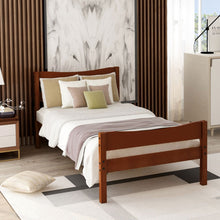 Twin Wood Brown Bed