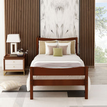 Twin Wood Brown Bed