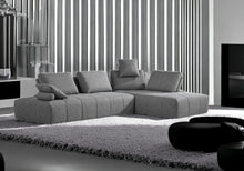 Contempo Gray Fabric Modular Two Piece Sectional Sofa