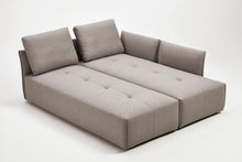Mod Light Gray Fabric Modular Sectional Sofa Bed