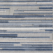 2' X 4' Blue Abstract Stain Resistant Indoor Outdoor Area Rug