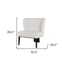 White Faux Leather Wingback Accent Chair