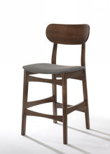 兩件套 38 英寸灰棕色吧台高低背吧椅帶腳凳