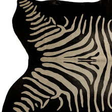 6' X 7' Off White And Black Zebra Cowhide Handmade Area Rug