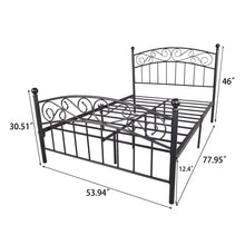 Iron Full Standard Bed Upholstered With Headboard