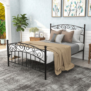 Iron Full Double Black Bed