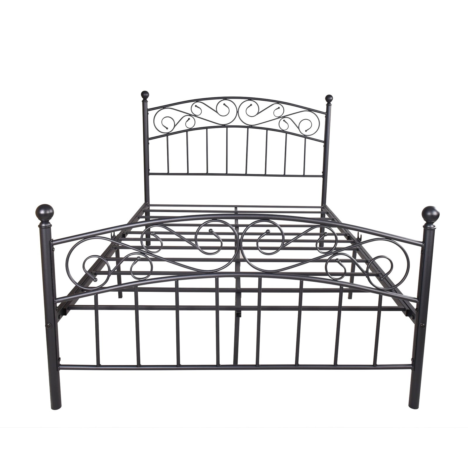 Iron Full Double Black Bed