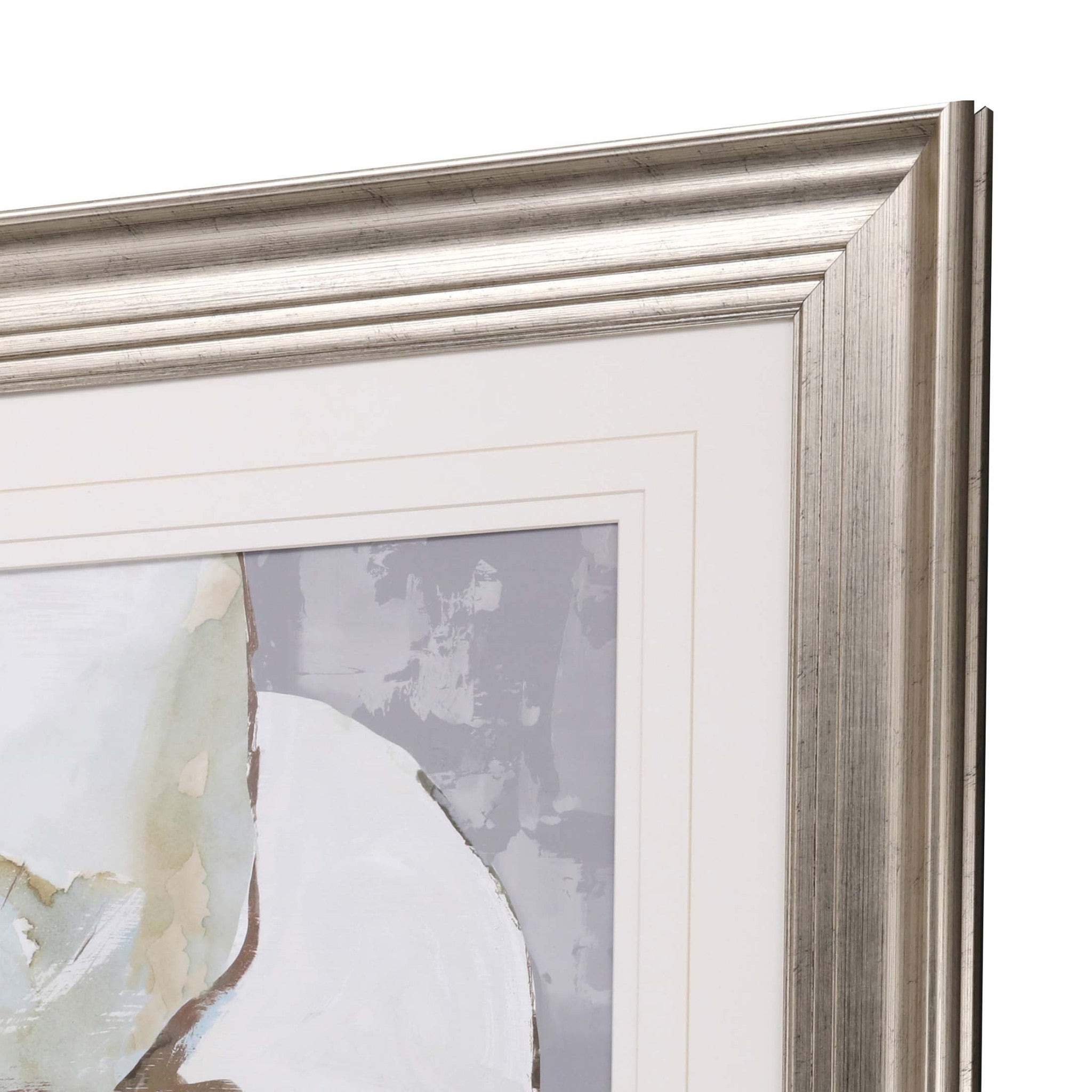 Emerald Flower I Framed Art Silver Picture Frame Print Wall Art