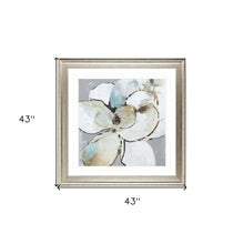 Emerald Flower I Framed Art Silver Picture Frame Print Wall Art