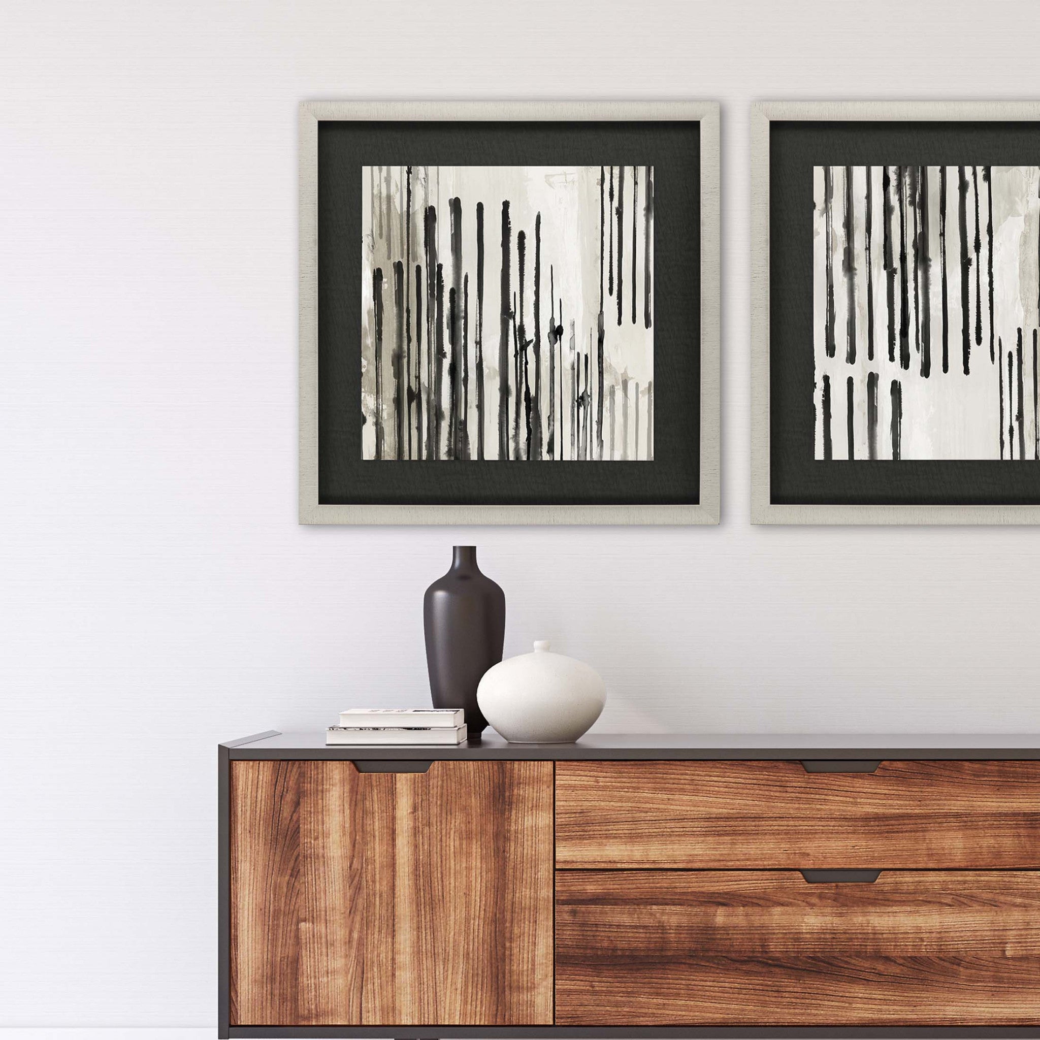 Linearity I Framed Art Gold Picture Frame Print Wall Art