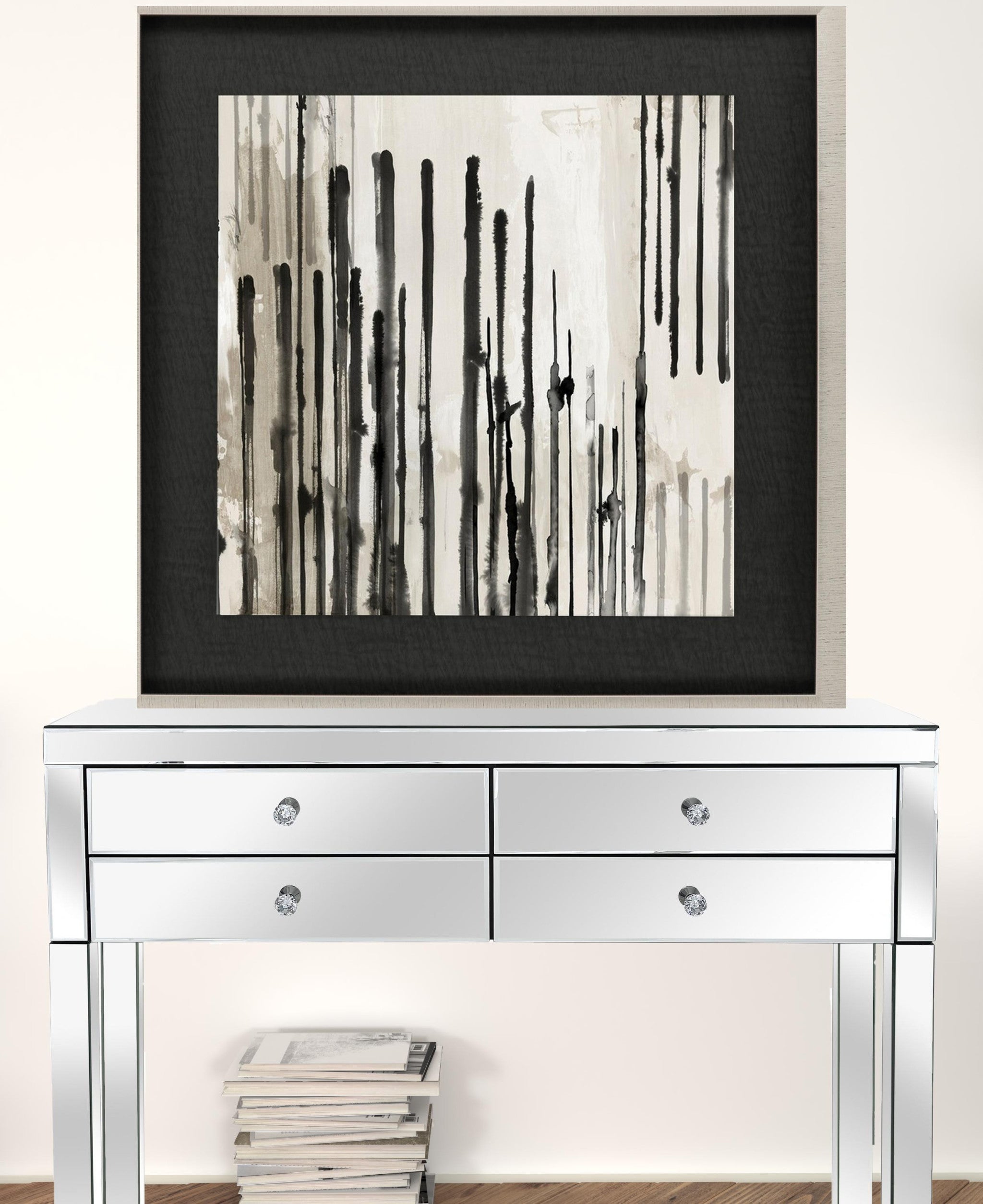 Linearity I Framed Art Gold Picture Frame Print Wall Art