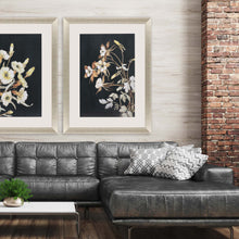 Yellow Flower On Black Ii Framed Art Gold Picture Frame Print Wall Art