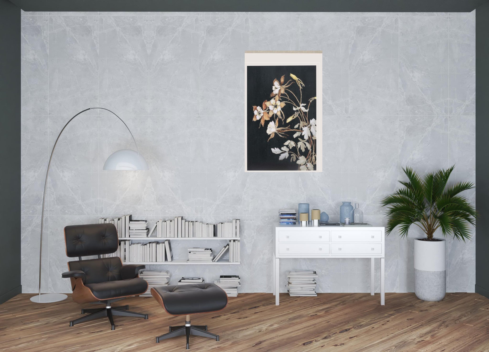 Yellow Flower On Black Ii Framed Art Gold Picture Frame Print Wall Art