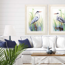 Heron I Framed Art White Picture Frame Print Wall Art