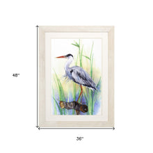 Heron Ii Framed Art White Picture Frame Print Wall Art