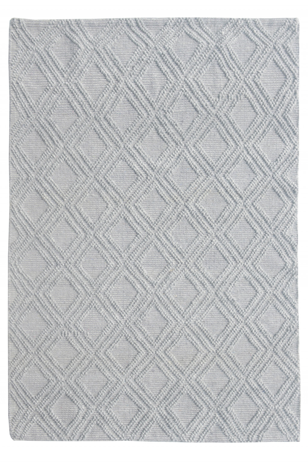 5’ x 7’ Gray Diamond Lattice Modern Area Rug