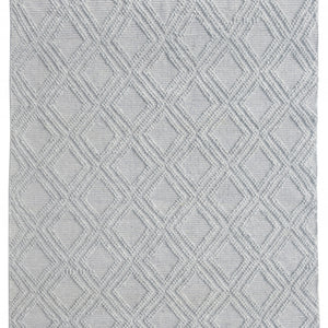 5’ x 7’ Gray Diamond Lattice Modern Area Rug