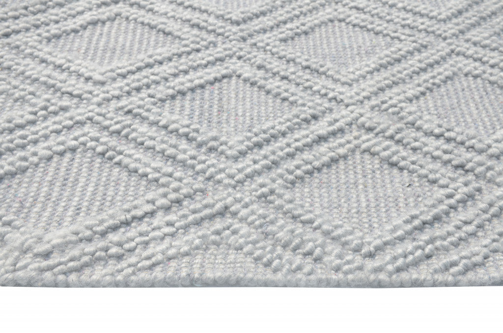 5’ x 7’ Gray Diamond Lattice Modern Area Rug