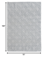 6' X 9' Grey Geometric Area Rug