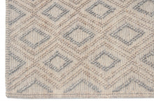 6’ x 9’ Tan Gray Diamond Lattice Modern Area Rug