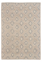 8’ x 11’ Tan Gray Diamond Lattice Modern Area Rug