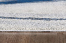 3’ x 5’ Navy Ivory Abstract Strokes Modern Area Rug