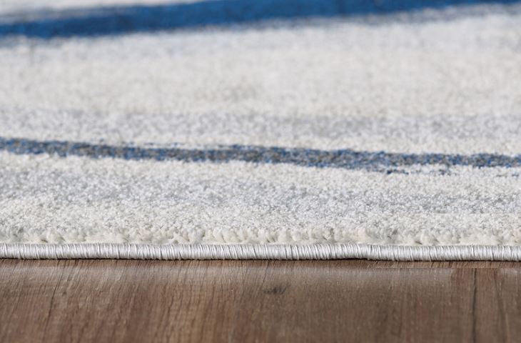 5’ x 8’ Navy Ivory Abstract Strokes Modern Area Rug