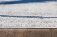 7’ x 10’ Navy Ivory Abstract Strokes Modern Area Rug