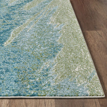 5’ x 8’ Blue Sage Impressionistic Ocean Area Rug