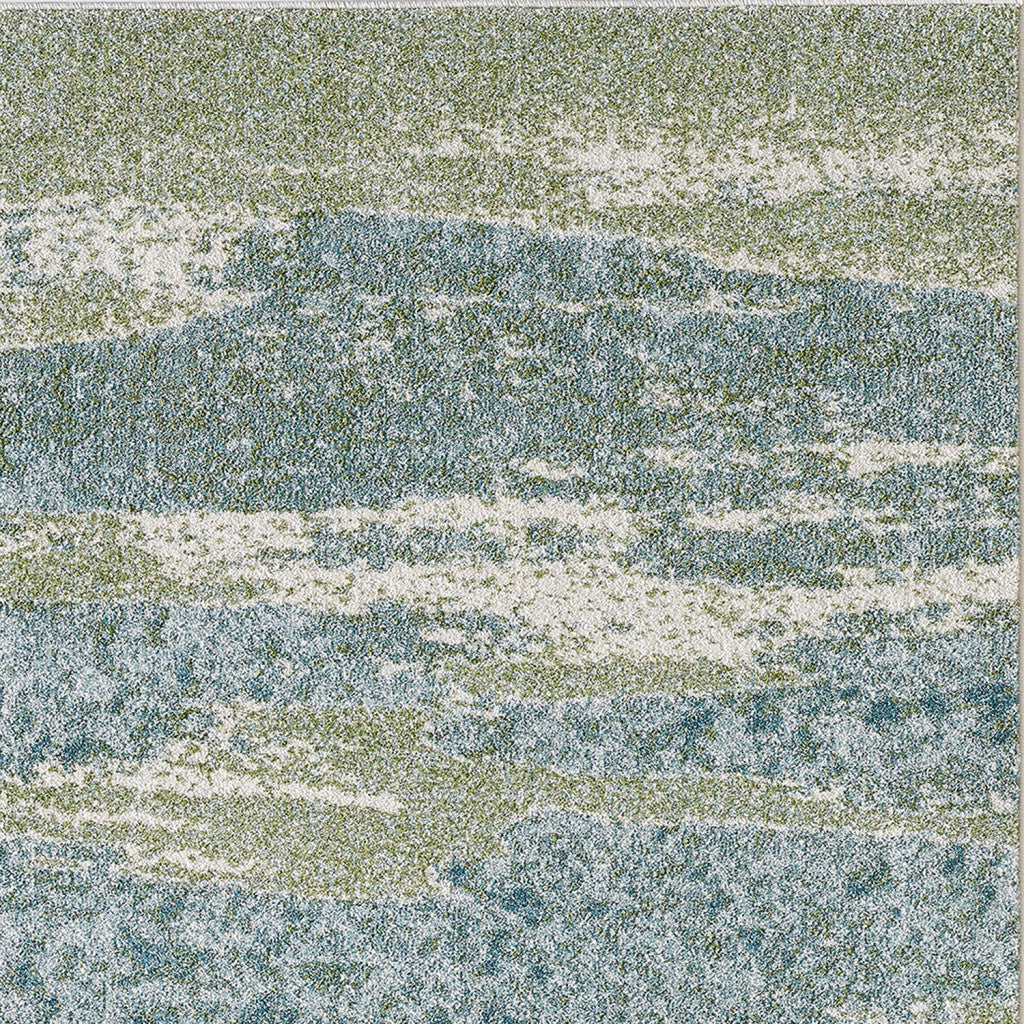 5’ x 8’ Blue Sage Impressionistic Ocean Area Rug