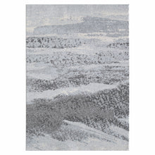 5’ x 8’ Blue Gray Abstract Mist Modern Area Rug