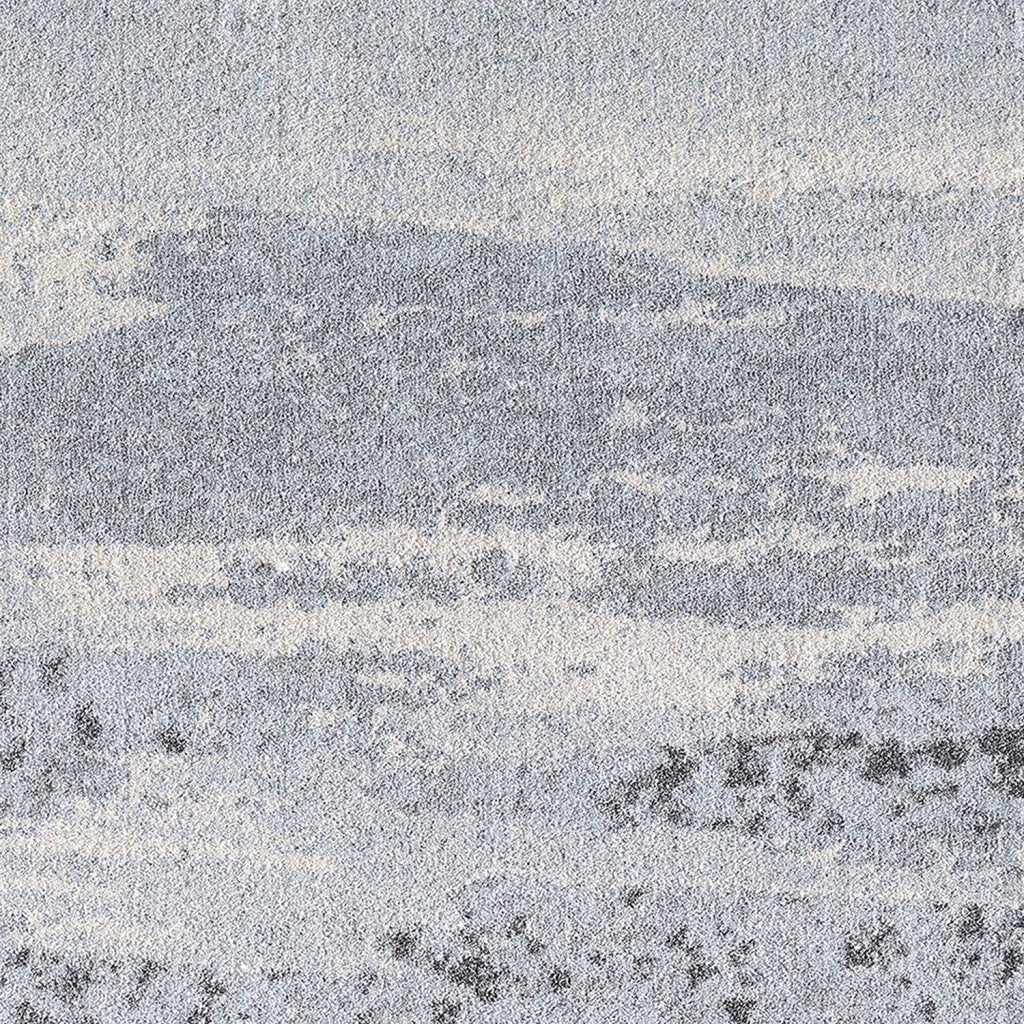 8’ x 11’ Blue Gray Abstract Mist Modern Area Rug