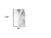 8’ x 11’ Gray Blue Abstract Waves Modern Area Rug