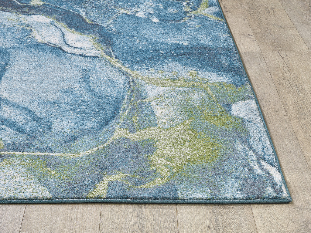 Blue Sage Abstract Stone Modern Area Rug - 5’ x 8’