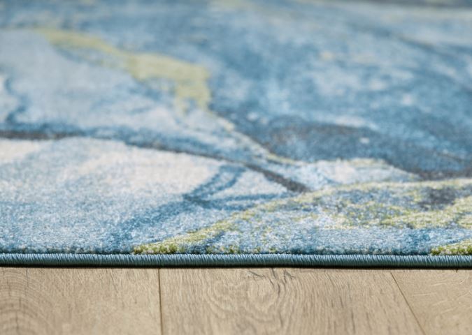 Blue Sage Abstract Stone Modern Area Rug - 5’ x 8’