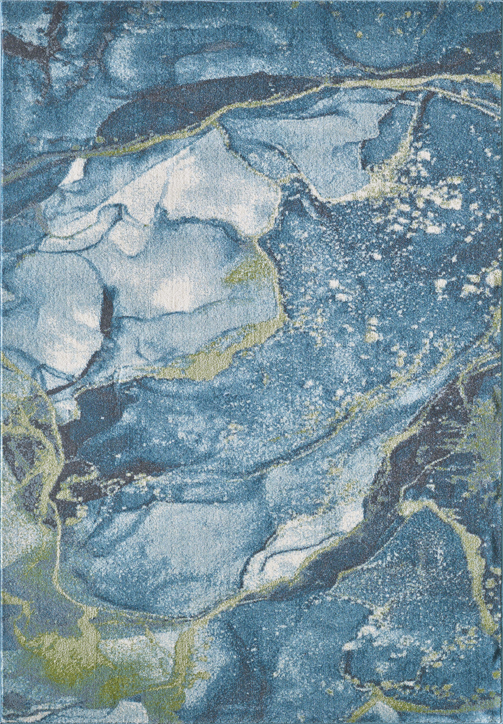 7’ x 10’ Blue Sage Abstract Stone Modern Area Rug