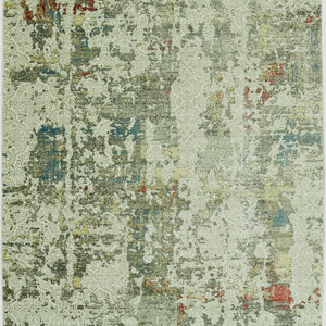 8’ x 11’ Sage Ivory Weathered Vintage Area Rug