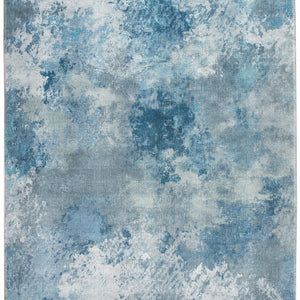 6’ x 9’ Blue White Abstract Sky Area Rug