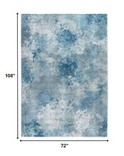 6’ x 9’ Blue White Abstract Sky Area Rug
