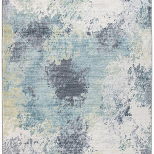 2’ x 7’ Blue Yellow Abstract Sky Runner Rug