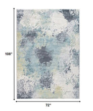 6’ x 9’ Blue Yellow Abstract Sky Area Rug