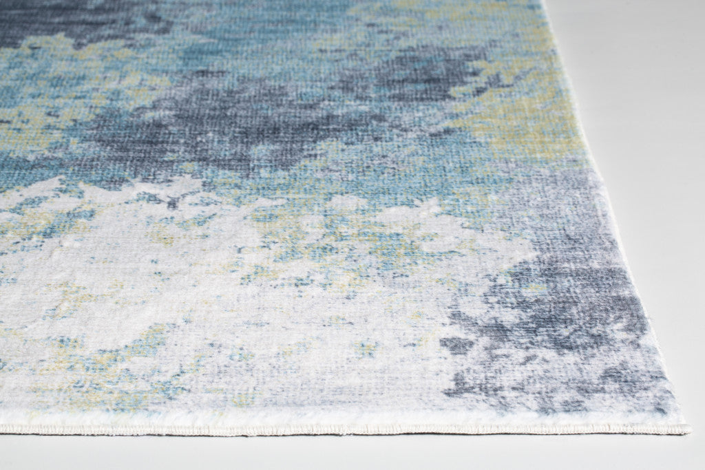 8’ x 10’ Blue Yellow Abstract Sky Area Rug